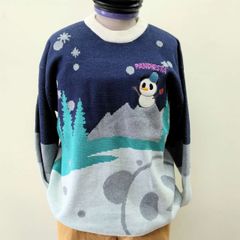 パンディエスタ　セーター　雪遊び　紺　Lサイズ