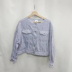 ◇ ⊇ niko and … ニコアンド 長袖 コーデュロイジャケット サイズ表記なし ライトブルー系 レディース E  【1502180013379】