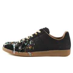 Maison Martin Margiela メゾンマルタンマルジェラ ペイント加工 ヌバック ジャーマントレーナー スニーカー / REPLICA ブラック 43 1/2 イタリア製 ブランドのサムネイル