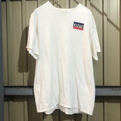 373 Levi's ロゴTシャツ リーバイス L ホワイト 夏 プルオーバー シンプル ロゴ 古着卸 アメリカ仕入