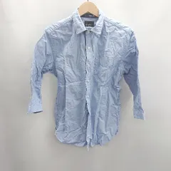 ◇ ⊂ tk mixpice フロントポケット 七分袖 シャツ サイズ M ブルー系 メンズ E  【1502030048957】