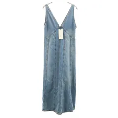 未使用 ZARA ザラ デニム ジャンパースカート S ブルー系 ワンピース レディース 古着