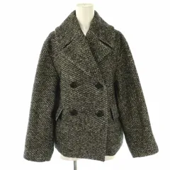 トゥモローランドコレクション TOMORROWLAND collection 24AW カラーネップホームスパン ピーコート ダブル 36 ブラック /HK ■OSのサムネイル