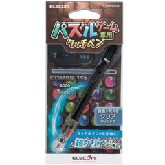 ◆ジャンク品◆ELECOM エレコム タッチペン 【パズルゲーム専用】 ディスクタイプ スマホ/タブレット 対応 ブラック P-TPGDPZBK