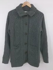 ◇ grove グローブ カジュアル 裏ボア 長袖 ニット カーディガン サイズL グレー系 レディース P 【1307250019264】