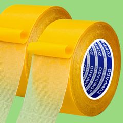 新品 ZOMPAGO 超強力両面テープ 2巻 55mm 幅 ×10m 長 - ガラス繊維メッシュ入り - 家庭・オフィス・学校用 - カーペット・壁掛け装飾固定 - 剥がしても残り跡なし