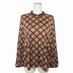 クリスチャンオジャール CHRISTIAN AUJARD カーディガン クルーネック スカーフ柄 9T ベージュ