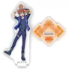 【中古】アクリルスタンド・アクリルパネル 沢田綱吉＆リボーン(全身) ミニアクリルスタンド 「ひこくじmini 家庭教師ヒットマンREBORN!-insieme a un peluche-」 シルバー賞