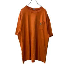 Carhartt 半袖 ロゴTシャツ XL オレンジ カーハート プルオーバー クルーネック カットソー古着卸 アメリカ仕入 a706-5416