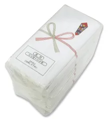 【新着商品】10枚入り 白 熨斗付き 約62.5g 無地のし 89996 タオル ホワイト 中村(Nakamura)