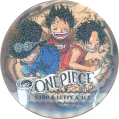 【中古】バッジ・ピンズ サボ＆モンキー・D・ルフィ＆ポートガス・D・エース(レア) 「ワンピース コレクション缶バッジ 第2弾」