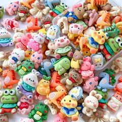 新品 デコパーツ ミックス 大きめ ホイップデコ レジン パーツ スイーツ お菓子 動物 キャラクター パン 食べ物 可愛い 樹脂貼付けパーツ 手芸 ハンドメイド （マット 動物モチーフ）