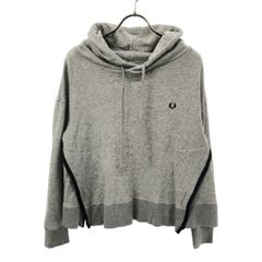 フレッドペリー 長袖 スウェットパーカー 10 グレー FRED PERRY プルオーバー トレーナー サイドスリット レディース