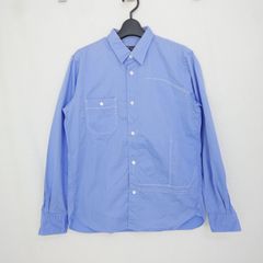COMME des GARCONS HOMME コムデギャルソン オム ステッチデザイン LS 長袖シャツ LIGHT BLUE M AD2016 HS-B022