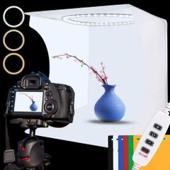 撮影ボックス 簡易 キット 3色LED 写真撮影 ライト 折り畳み 暖/白/冷色光、明るさ調整可能、6色背景 撮影セット30x30cm