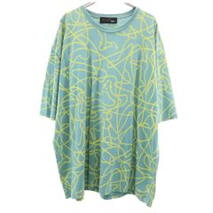 ALDIES アールディーズ 総柄 半袖 スネーク ビック Tシャツ F グリーン系 メンズ 古着のサムネイル