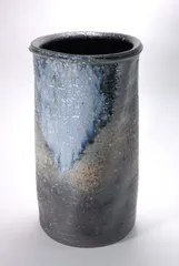 【信楽焼 陶器 傘立 】　古信楽三彩傘立 　新品 （信楽焼・陶器・傘立・梅雨・玄関・和風おしゃれ）