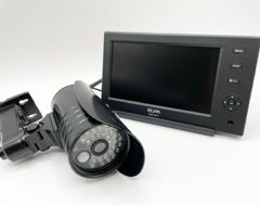【中古】(ペアリング済) ELPA ワイヤレス防犯カメラ　モニターセット　屋外監視カメラ　CMS-M71