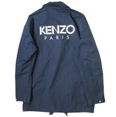 KENZO ケンゾー T/C LONG COACH JACKET バックロゴプリント コーチジャケット FA550U3641NK M ネイビー 定価88,000円 アウター g18910