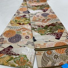 丸帯 アンティーク ヴィンテージ 金帯 390cm 花嫁衣装 貸衣装 中古 リサイクル 結婚式 婚礼 着付け 舞台 きもの 着物 3510