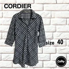 CORDIER コルディア　チェックシャツ　ワールド　チュニック　40