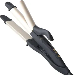 SALONIA サロニア 2WAYストレート&カールヘアアイロン 32mm プロ仕様220℃ ブラック×ゴールド