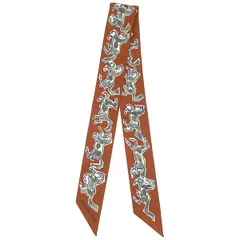 極美品　HERMESツイリー　自由の馬　ブラウン 極美品 HERMESツイリー 自由の馬 ブラウン