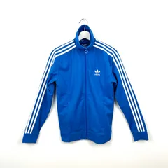 ★adidas★ アディダス トラックジャケット EUROPA TT ジャージ ブルー ホワイト トレフォイルロゴ ホワイトライン 刺繍 3ストライプ