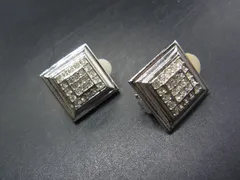 ■美品■ NINA RICCI ニナリッチ ラインストーン クリップ式 イヤリング アクセサリー レディース シルバー系×クリア DH1802