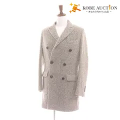 ■ eleventy イレブンティ コート ジャケット 長袖 アウター 襟 ボタン ロゴ 総柄 イタリア製 メンズ 48 (M相当) グレー系