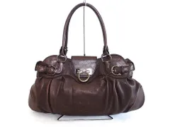 【216103】Salvatore Ferragamo サルヴァトーレフェラガモ  マリッサ　ナッパレザー　ガンチーニ　ショルダーバッグ ダークブラウン