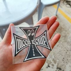 ムーンアイズ/ステッカー◆アイアンクロス　ブラック◆mooneyes 車　デカール