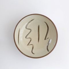 太田哲三窯・指描6寸鉢（白）