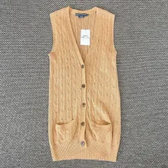 POLO RALPH LAUREN(ポロラルフローレン) 茶色 リネン コットン ニット ベスト