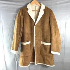 ビームス BEAMS コート ムートンコート 裏地ボア テーラード ロゴボタン ブラウン系 Mサイズ 2025062800083