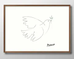 【美品】ピカソ　鳩の絵　陶器　壁掛け　卓上　2way 楽天市場】ピカソ 鳩（絵画｜アート・美術品・骨董品・民芸品