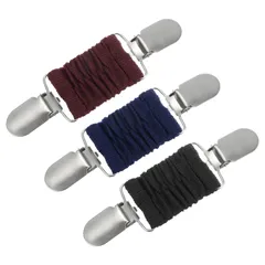 uxcell ドレスシンチクリップ セータークリップ ショール カーディガンの襟クリップ スカーフクリップ タイトナードレスバックシンチクリップ 女性用 ワインレッド ブラック ダークブルー 3個