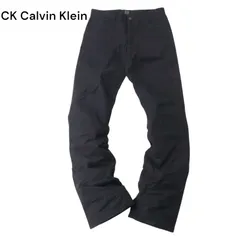 CK Calvin Klein カルバンクライン 通年 ストレッチ★ スリム パンツ Sz.73 メンズ 黒