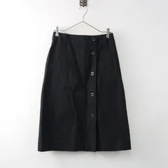 美品 2021AW エムエイチエル マーガレットハウエル MHL. MARGARET HOWELL WORKWEAR COTTON TWILL スカート 2/ブラック【2400014302882】のサムネイル