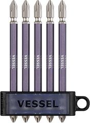 ベッセル(VESSEL) 両頭剛彩ビット ギャラクシー紫 5本組 +2×110mm GS5P-GPU
