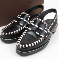 100068 LOUIS VUITTON ルイヴィトン 靴　ローファー風　ステッチ　M　21.5cm サンダル