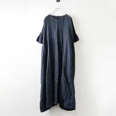 2024SS 定価3.1万 ネストローブ nest Robe リネン2wayルーズワンピース F/ネイビー ドレス ロング フレア マキシ丈【2400014536362】のサムネイル