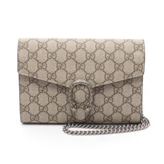 グッチ GUCCI ショルダーバッグ ディオニュソス GGスプリーム 401231 ベージュ PVCコーティングキャンバス レザー GGスプリーム ディオニュソス チェーンウォレット