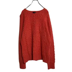 GAP ウール混紡 ケーブルニット セーター レディース XL オレンジ ギャップ 古着卸 アメリカ仕入 a612-6290