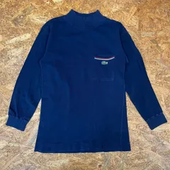 フランス製 ’70s LACOSTE ハイネック ロングスリーブシャツ サイズ3 ネイビー 70年代 フレンチ ラコステ フレラコ ポロシャツ ヴィンテージ ビンテージ vintage ユーズド USED 古着 MADE IN FRANCE