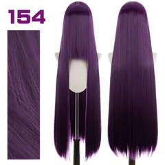 【お取寄せ商品！納期ご相談下さい！】コスプレ耐熱ウィッグ グレー パープル 100cm ロングウィッグ ★忍たま乱太郎/立花仙蔵 ★化物語/戦場ヶ原ひたぎ 等 ★192色のバリエーション！多様キャラのコスプレに最適です！ 【1307-154】