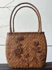 山葡萄　山葡萄かごバッグ　手作り　内布あり　オリジナルデザイン