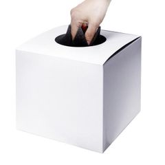 抽選箱 白 無地タイプ 高さ18.5cm×20cm×20cm 目隠しシート付 底板紙付き 紙製 組み立て式 応募箱 くじ引き くじ引き箱 パーティーグッズ イベント 日本製　メール便発送