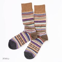 CHUP by GLEN CLYDE チュプ グレンクライド STRATUM ストレイタム 0529 靴下 クルーソックス ユニセックス レディース メンズ 新品 国内正規品 日本製 総柄 【サイズ / M：25-27.5cm】