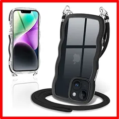 【匿名配送】 iPhone14 Plus_ブラック iPhone14 Plus ケース クリア ショルダー iPhone14plus スマホケース カバー 肩掛